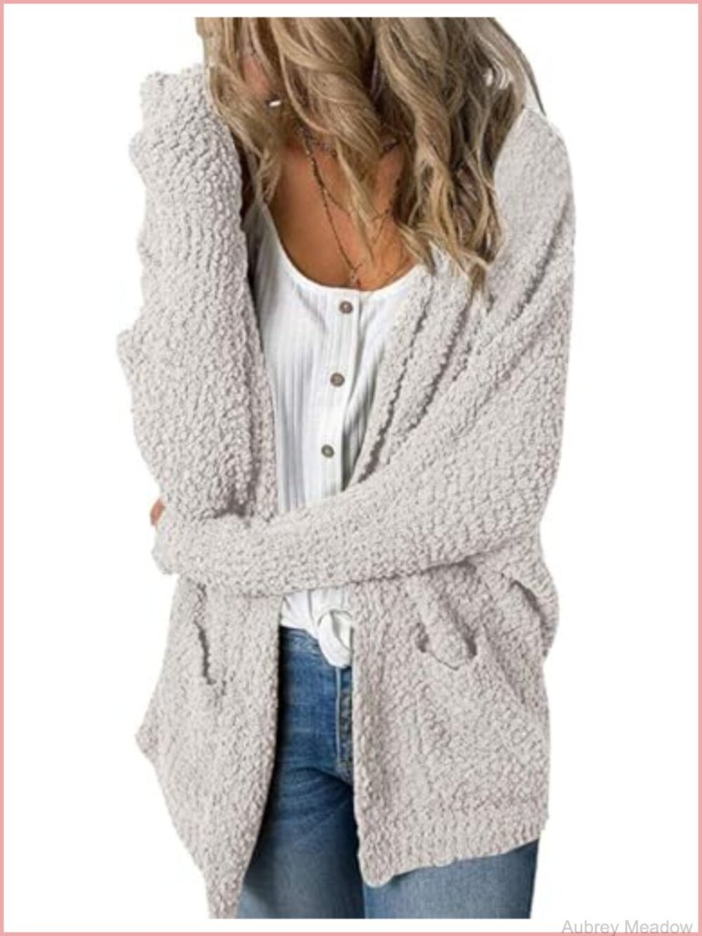 Chunky Oversized Cardigan 2026 Fall Outfits Long Sleeve V-Neck Knit